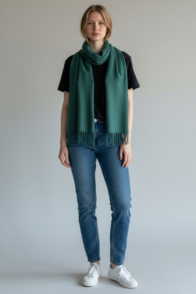 Yumuşak Dokulu Kadın Kışlık Atkı Şal – Sıcak Tutan, Rahat ve Şık Model Büyük Boy