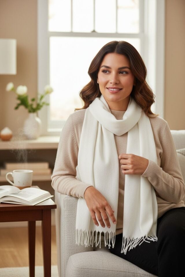Yumuşak Dokulu Kadın Kışlık Atkı Şal – Sıcak Tutan, Rahat ve Şık Model Büyük Boy