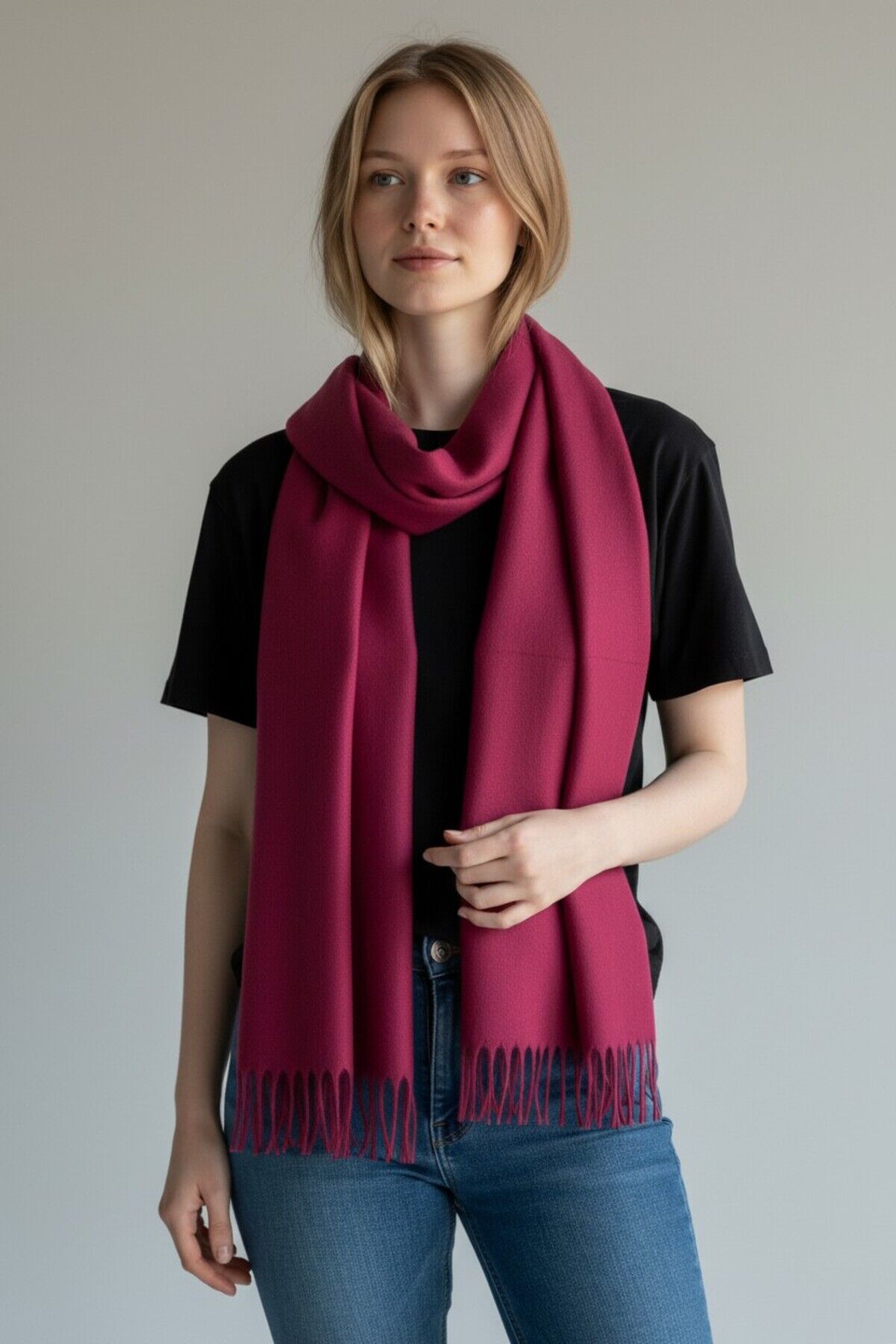 Yumuşak Dokulu Kadın Kışlık Atkı Şal – Sıcak Tutan, Rahat ve Şık Model Büyük Boy