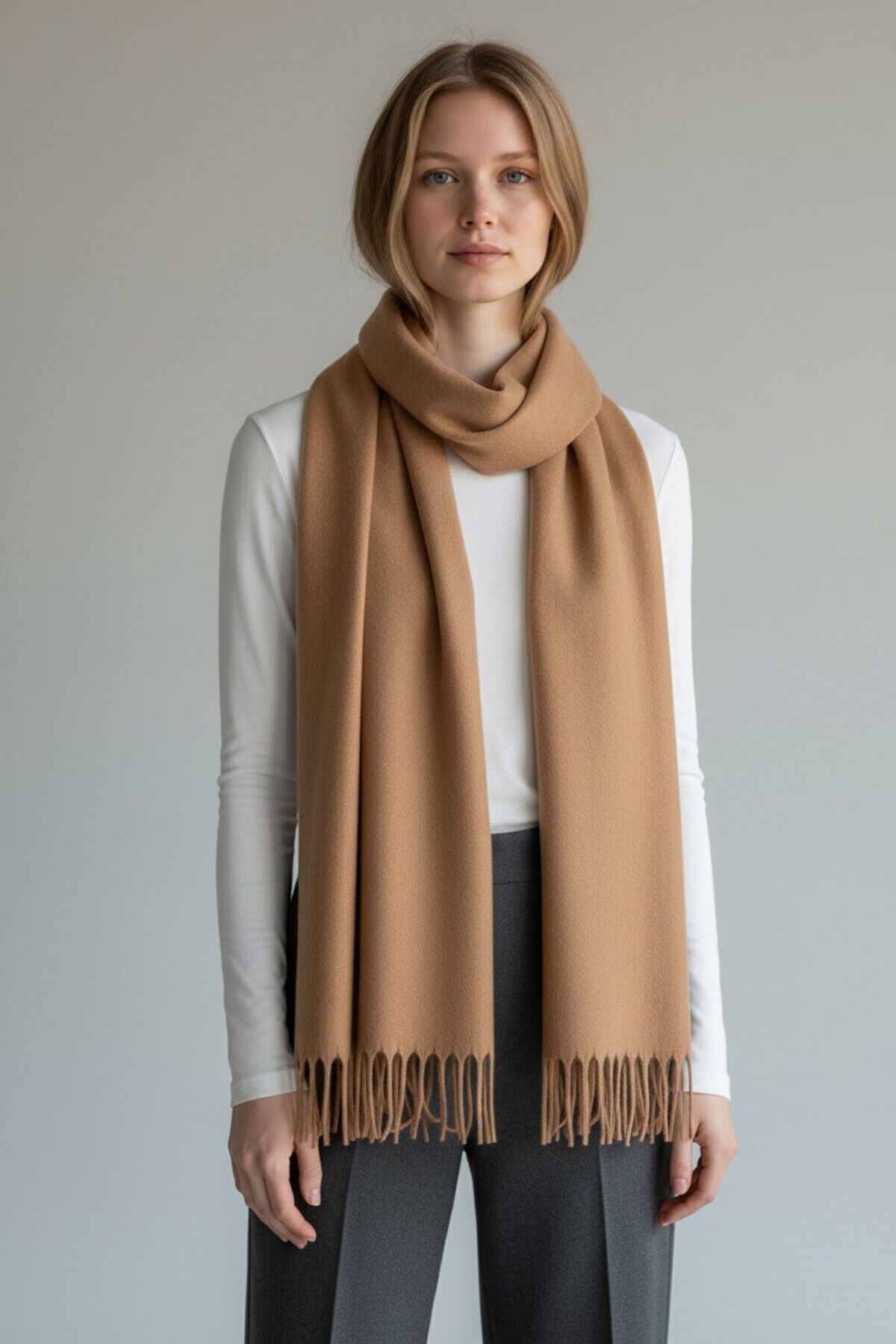 Yumuşak Dokulu Kadın Kışlık Atkı Şal – Sıcak Tutan, Rahat ve Şık Model Büyük Boy