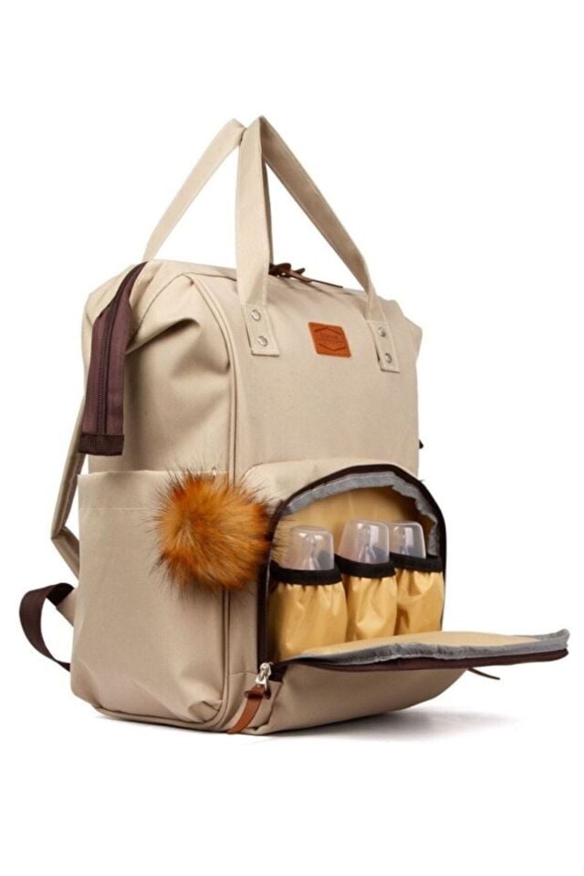 Mommy Bag Anne Çantası + İp Askılı Hasır Plaj Çantası Seti