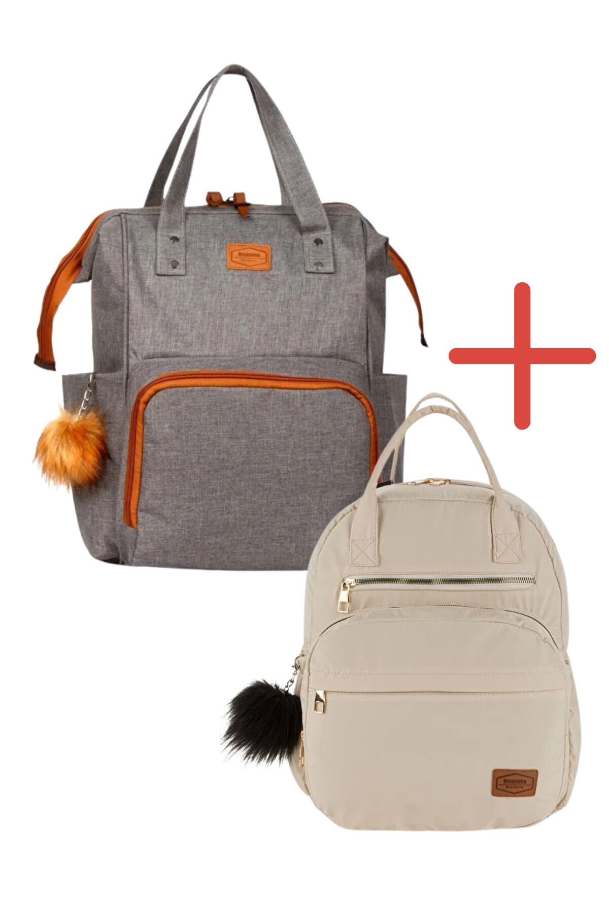 Mommy Bag Anne Çantası + Anne Bebek Bakım Sırt Çantası Seti