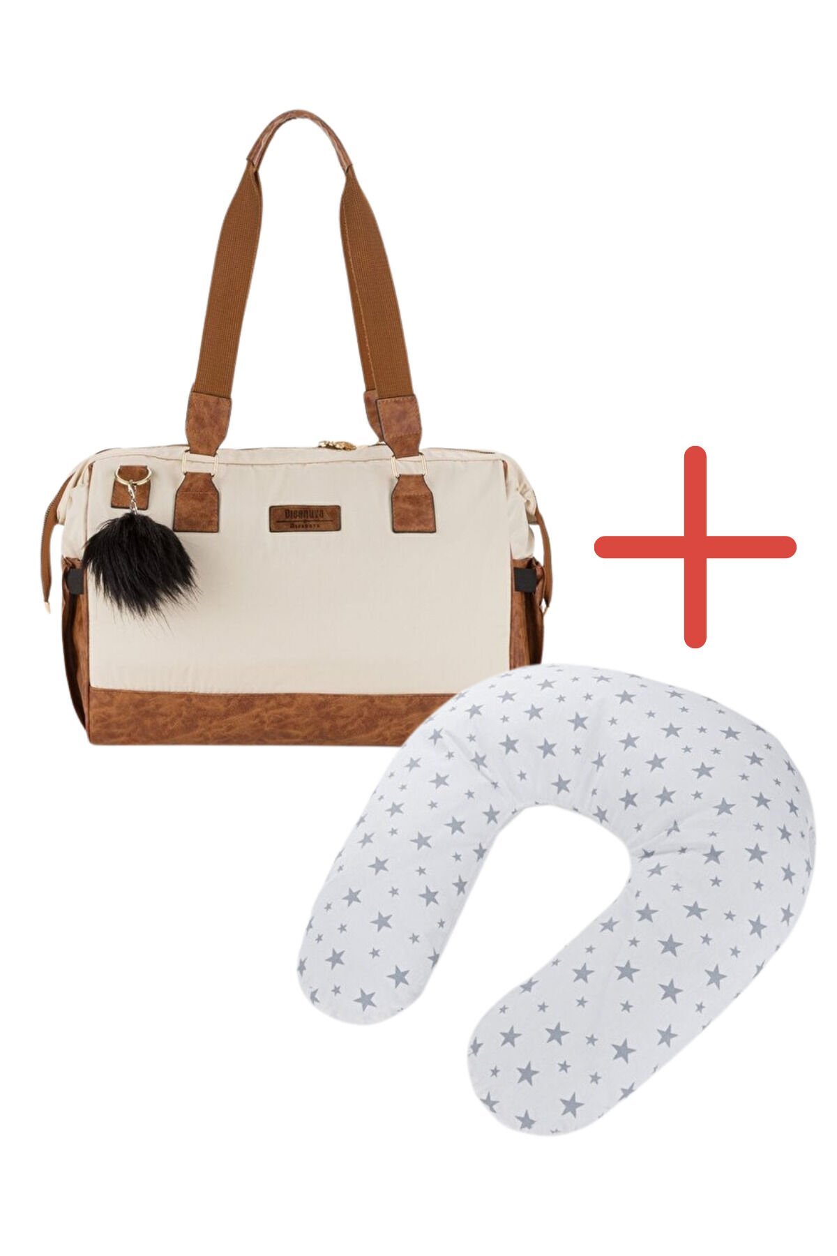 Mommy Bag Anne Bebek Çantası + Ergonomik Destekli Emzirme Yastığı Seti