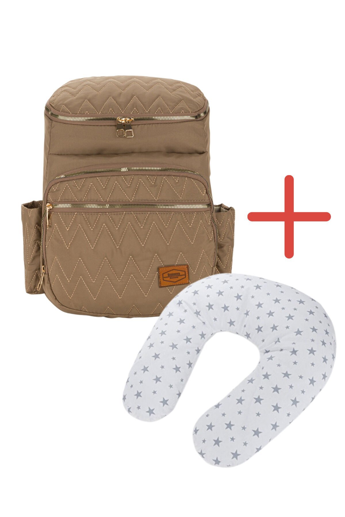 Arya Bondit Anne Bebek Çantası + Ergonomik Emzirme Yastığı Seti