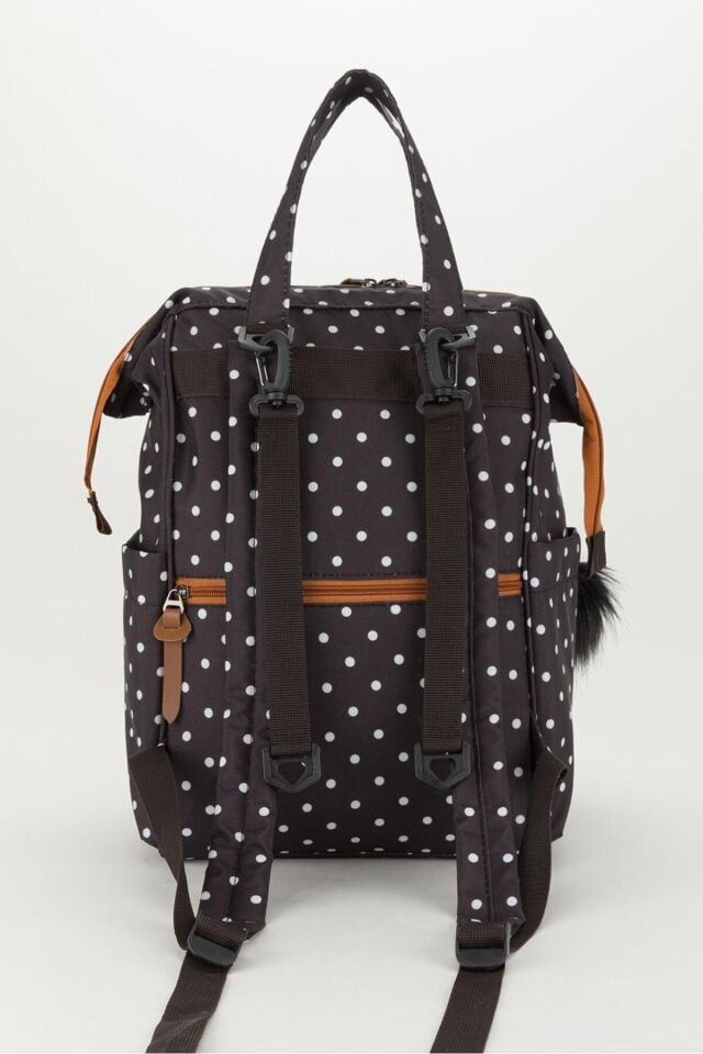 Nakışlı Bondit Anne Bebek Bakım Çantası + Ergonomik Destekli Emzirme Yastığı Seti