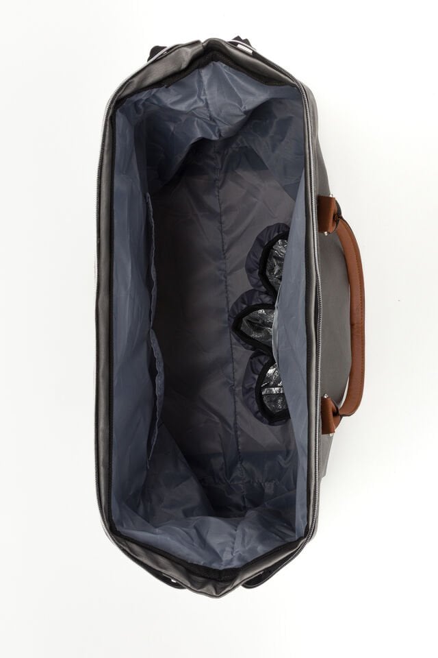 Anne Bebek Bakım Sırt Çantası Omeryan Model Termal Gözlü Puset Askılı Su Geçirmez Kumaş Omuz Çantası