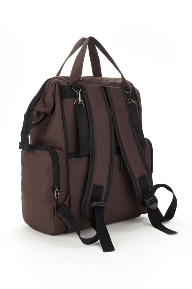 Anne Bebek Bakım Çantası Veera Modeli Suni Deri Termoslu Biberon Gözlü Fonksiyonel Omuz El Çantası