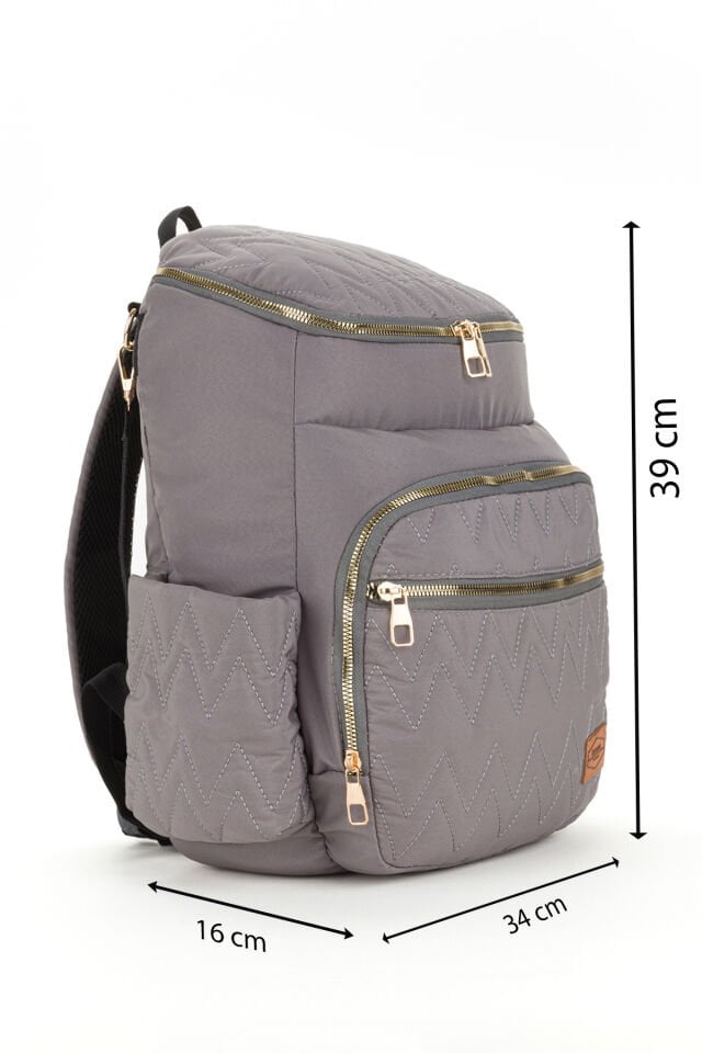 Anne Bebek Bakım Çantası Veera Modeli Suni Deri Termoslu Biberon Gözlü Fonksiyonel Omuz El Çantası