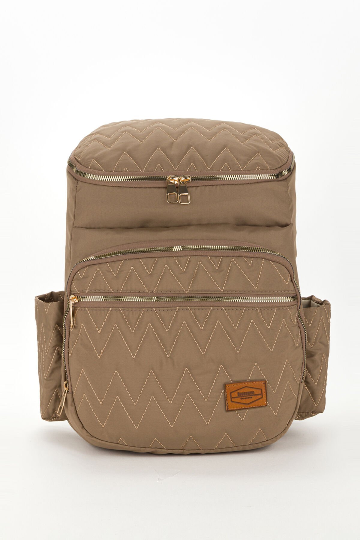 Nakışlı Bondit Hafif Kumaş Anne Bebek Bakım Çantası Termoslu Biberon Cepleri