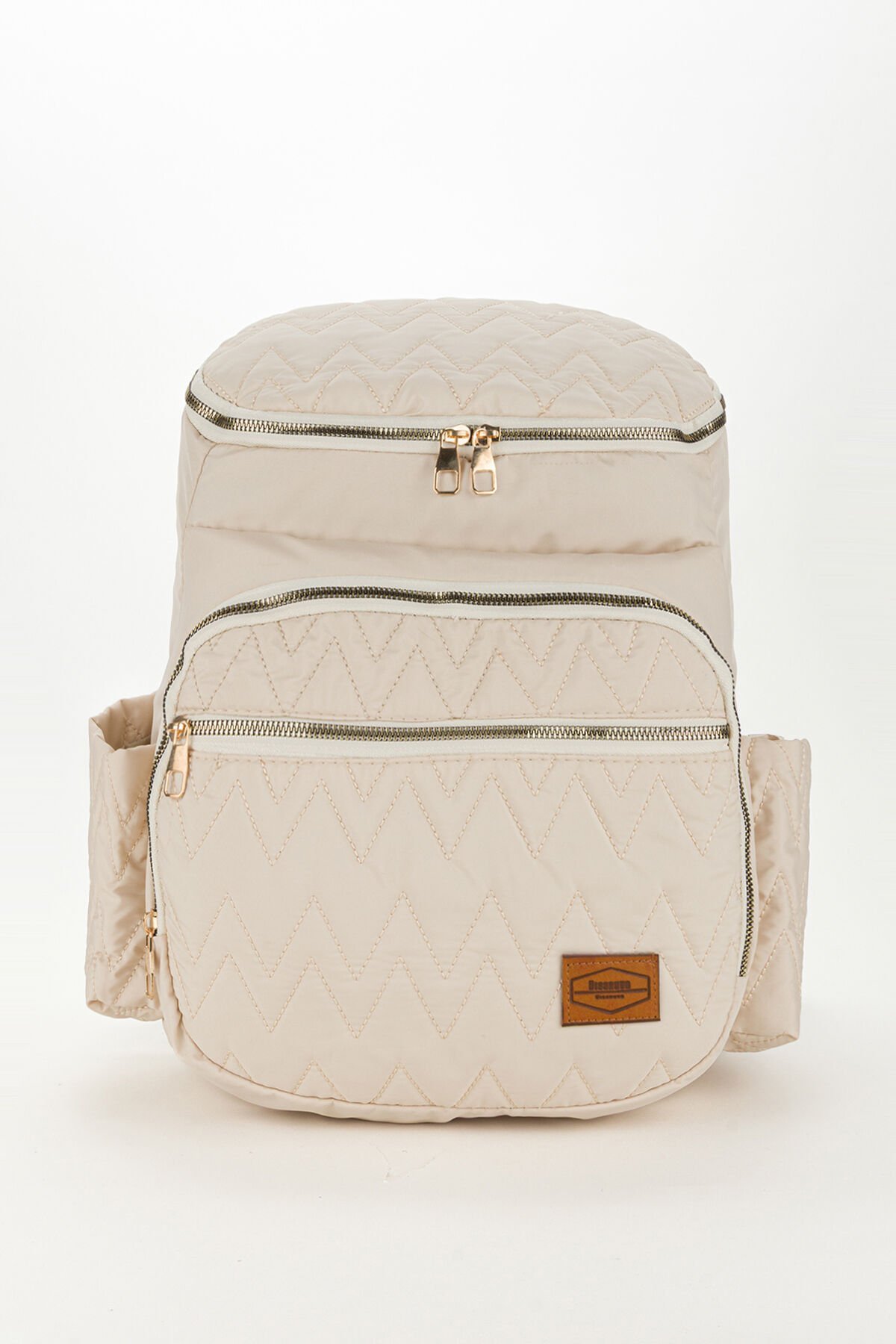 Nakışlı Bondit Hafif Kumaş Anne Bebek Bakım Çantası Termoslu Biberon Cepleri