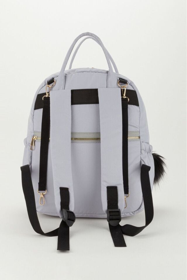 Anne Bebek Bakım Sırt-Omuz Çantası Arya Model Termos Biberon Cepli Askı Aparatlı Anahtarlık Hediyeli