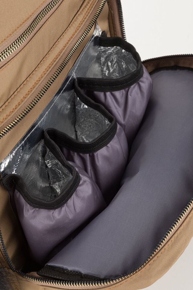 Anne Bebek Bakım Sırt-Omuz Çantası Arya Model Termal Biberon Cepli Puset Askı ve Anahtarlık Hediyeli