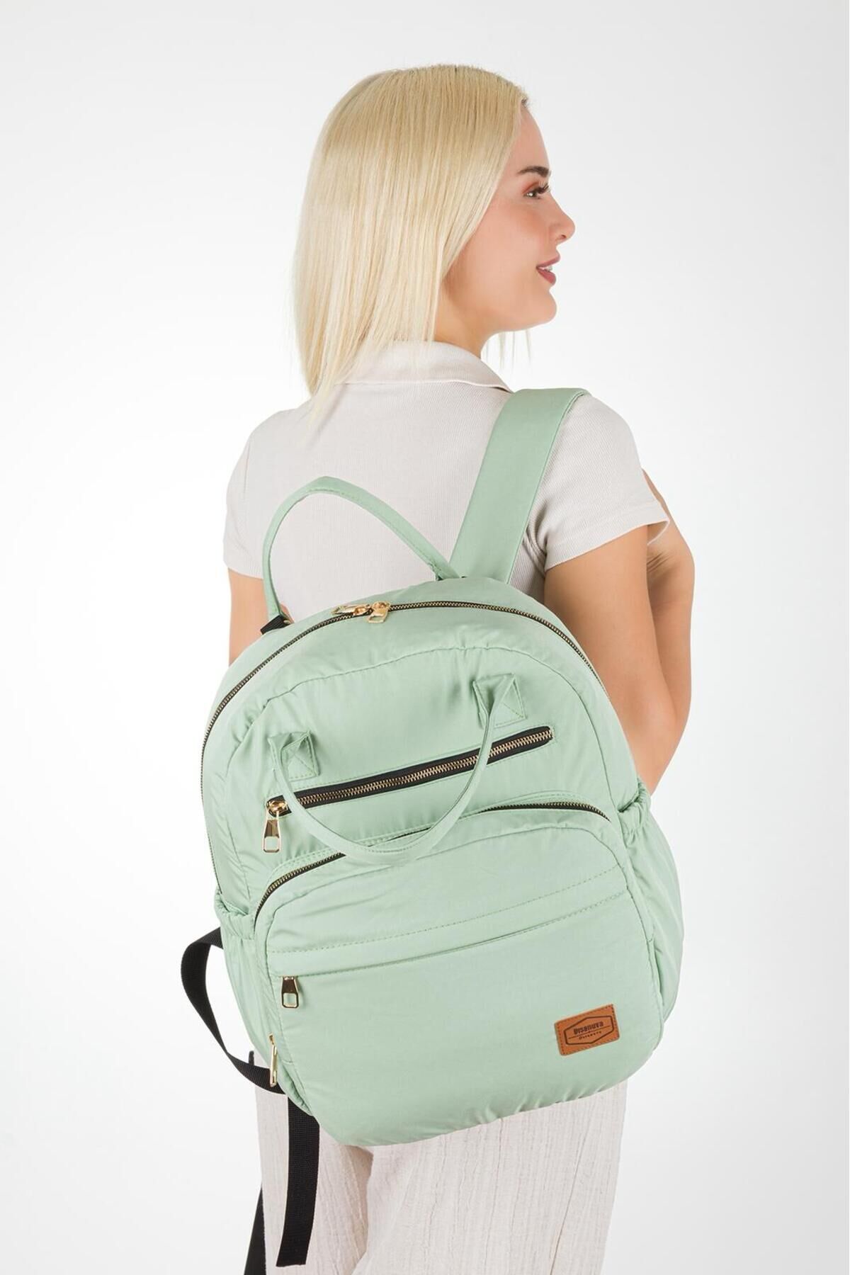 Anne Bebek Bakım Sırt-Omuz Çantası Arya Model Termal Biberon Cepli Puset Askı ve Anahtarlık Hediyeli