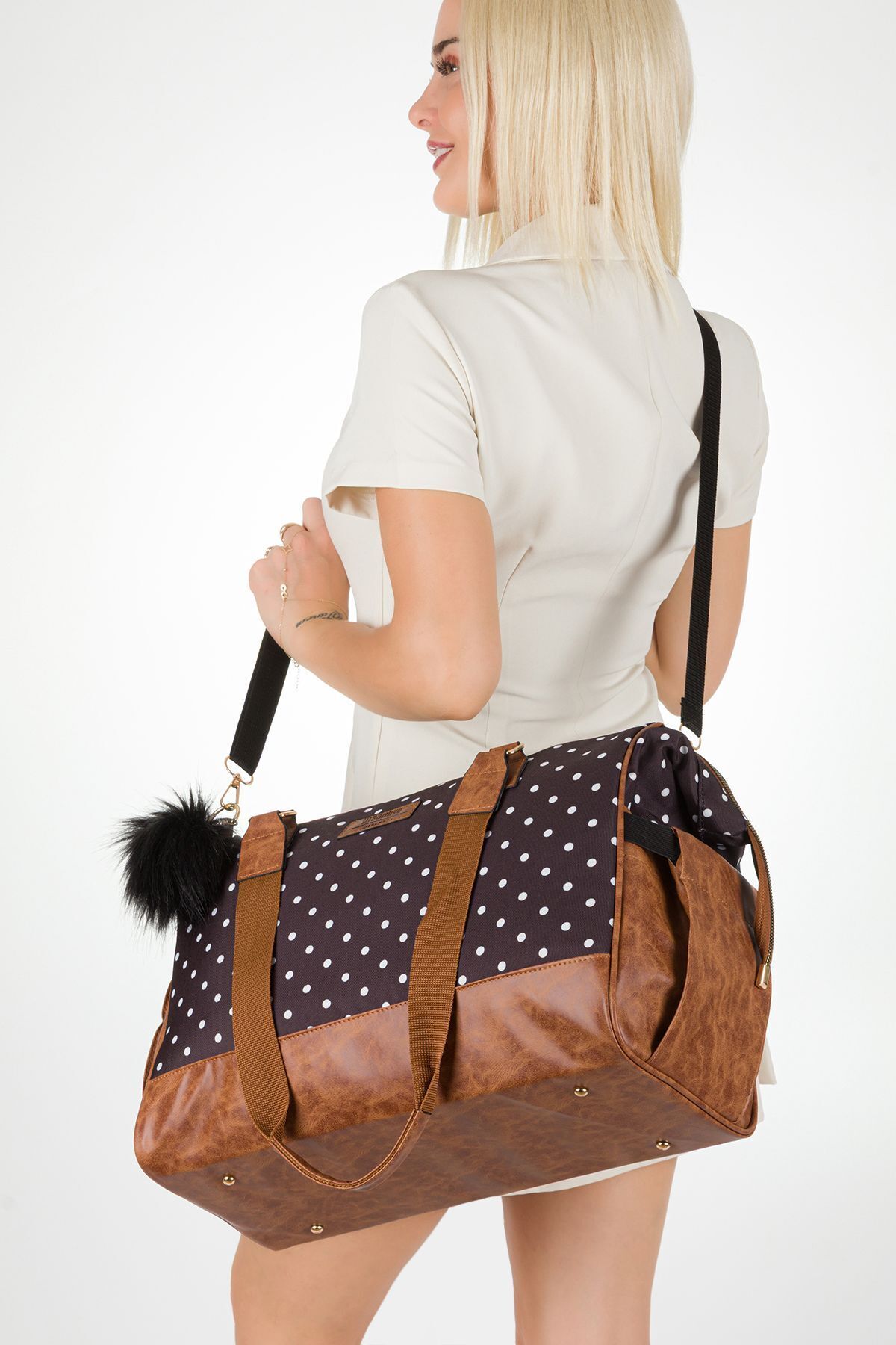 Anne Bebek Bakım Omuz-El Çantası Alaçatı Model Geniş Hacimli Termal | Termos Biberon Göz Su Geçirmez