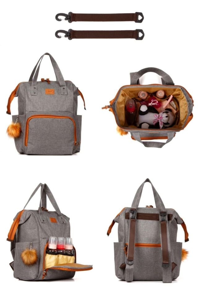 Anne Bebek Bakım Sırt Çantası Mommy Bag 3 Termal Gözlü Su Geçirmez Fonksiyonel Omuz Çantası