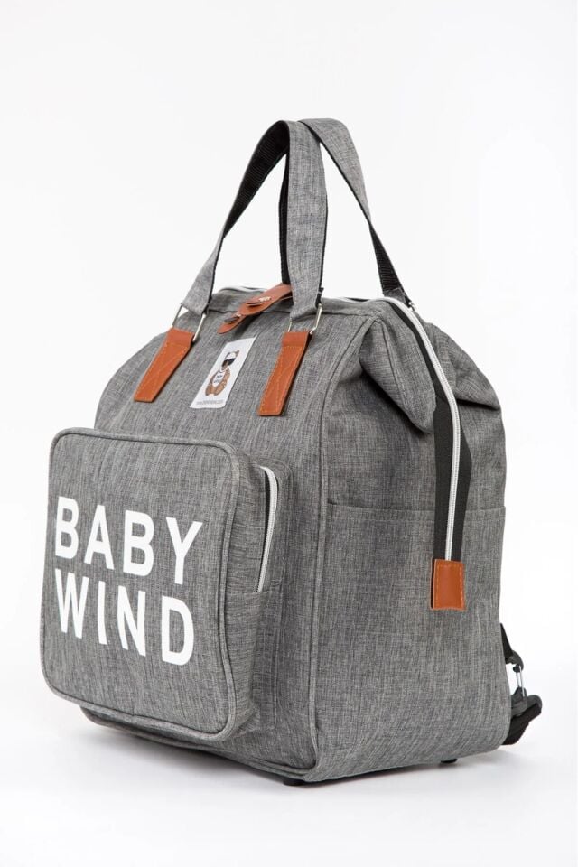 Anne Bebek Bakım Sırt Çantası Baby Wind 3 Termal Gözlü Puset Askı Aparatlı Su Geçirmez Omuz Çantası