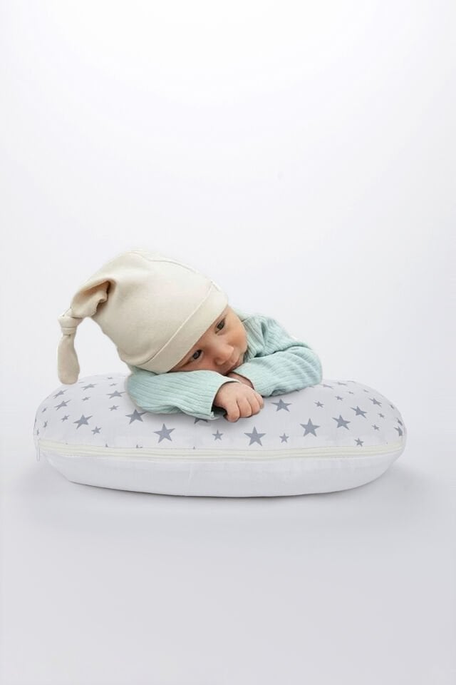 Ergonomik Destekli Bebek Emzirme Yastığı Anne Minderi Çok Amaçlı Mama Yastığı Fermuarlı Yıkanabilir