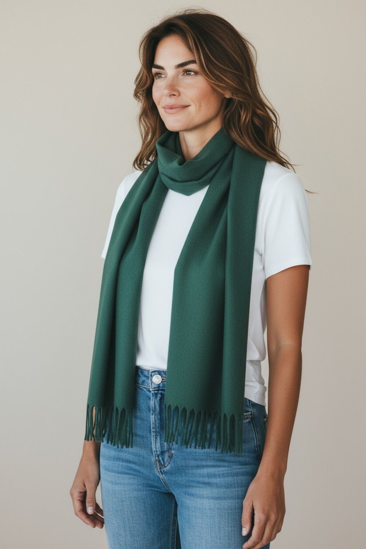 Kadın Kışlık Kaşmir Dokulu Şal Yumuşak ve Sıcak Atkı Modeli - Anne Şalı Örme