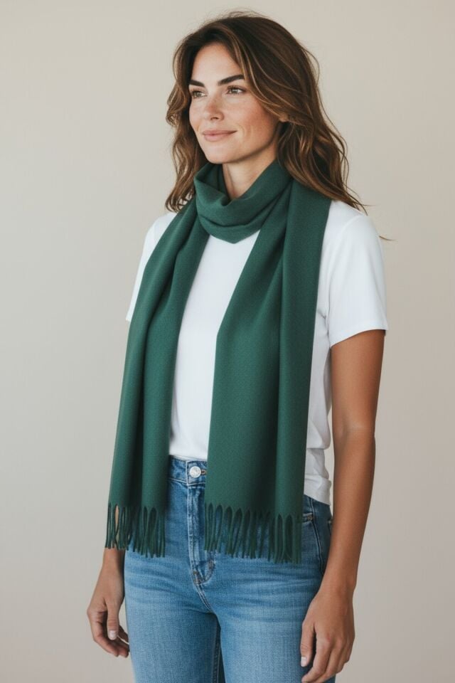 Kadın Kışlık Kaşmir Dokulu Şal Yumuşak ve Sıcak Atkı Modeli - Anne Şalı Örme